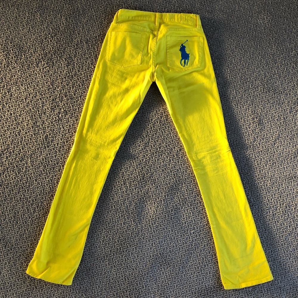 Yellow RL Jeans with Oversized Blue Polo Horse